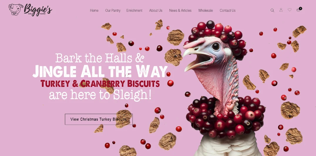A festive turkey and cranberry promotion.