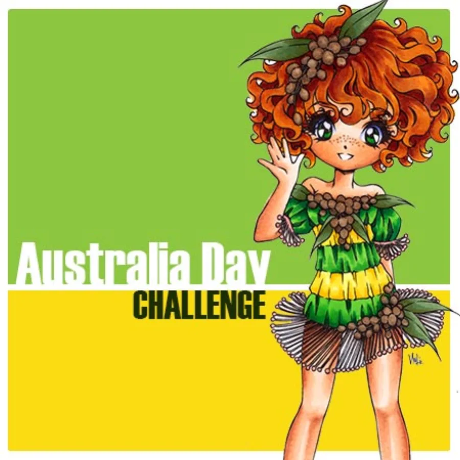 The Australia Day colouring challenge.