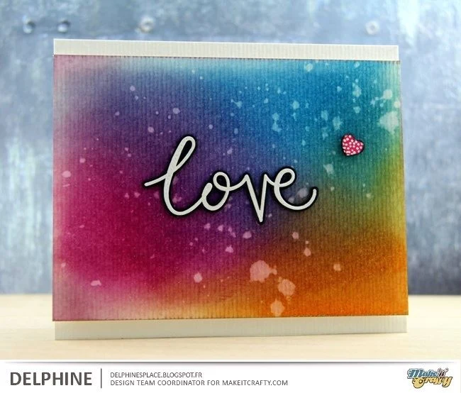 Rainbow sentiment card by Delphine.