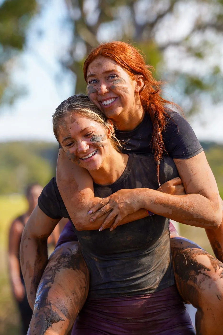 A piggyback through the mud.