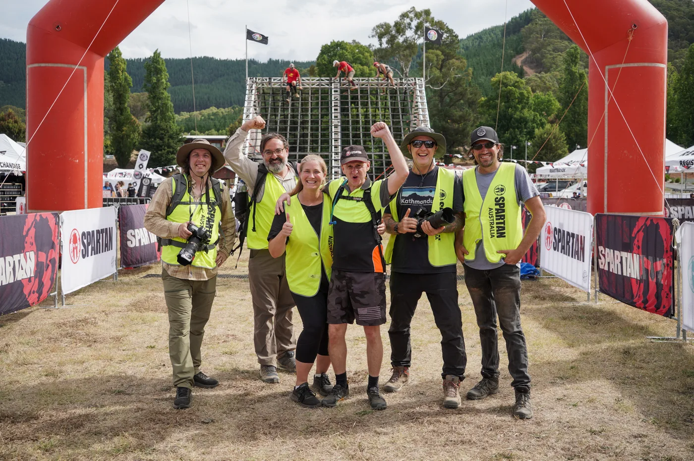 The media team at a Spartan event.