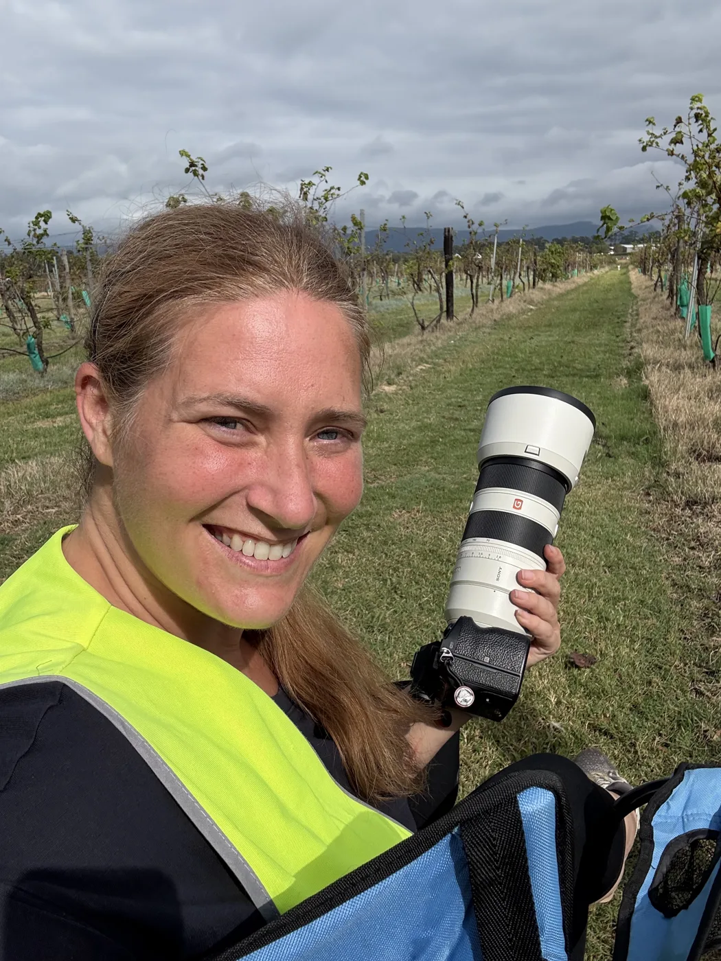 On the course with the big lens.