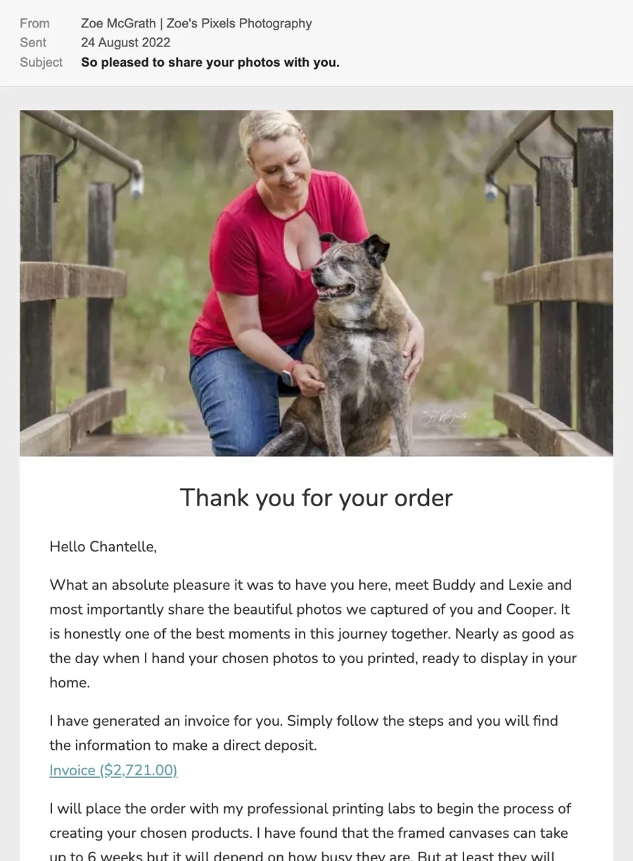 Thank you for your order