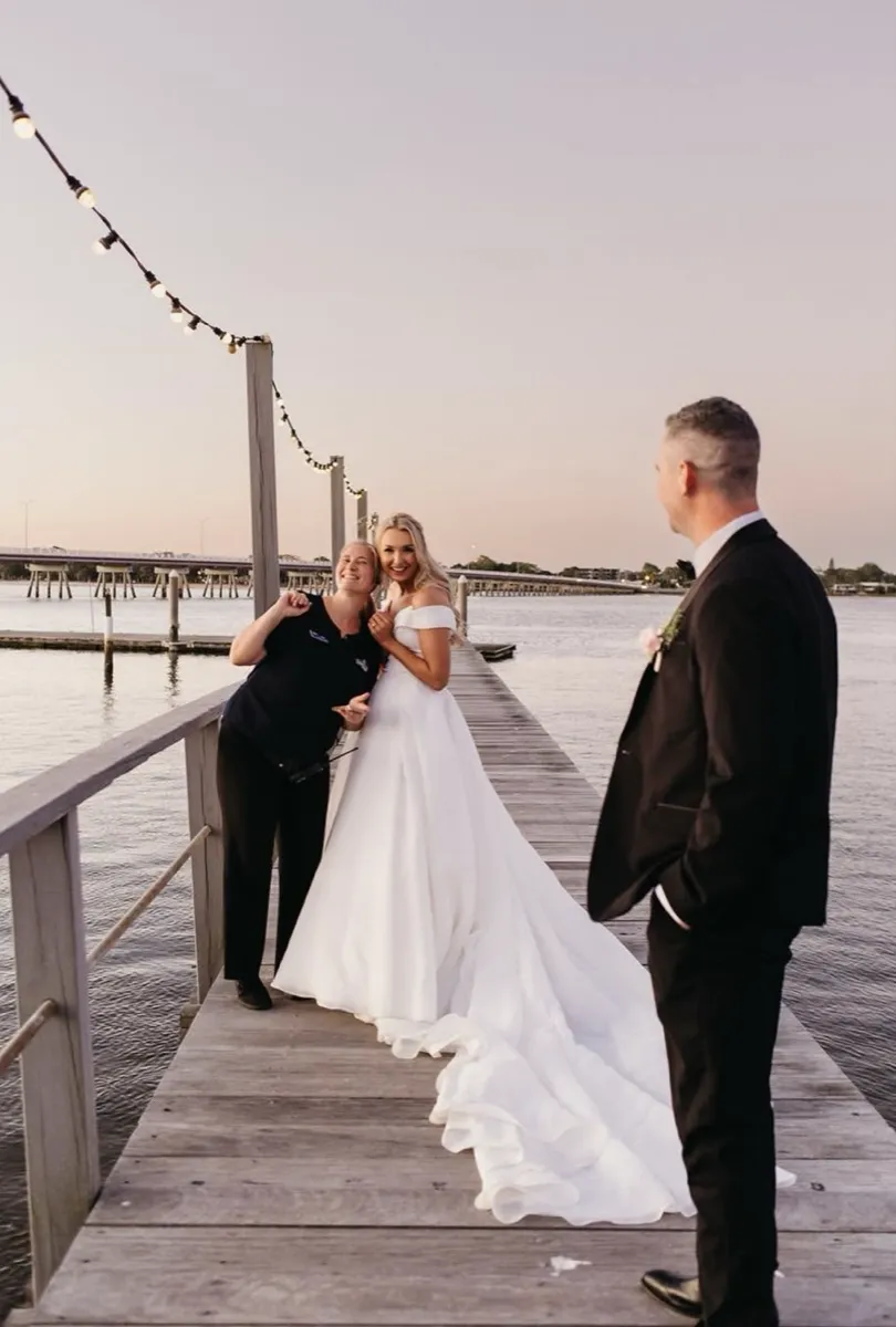 With Lauren on the pier, captured by her photographer. When she spotted it in her gallery, she sent it straight to me.