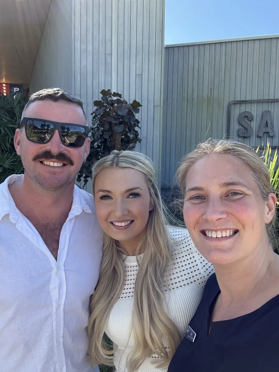 With Lauren and Daniel at the venue.
