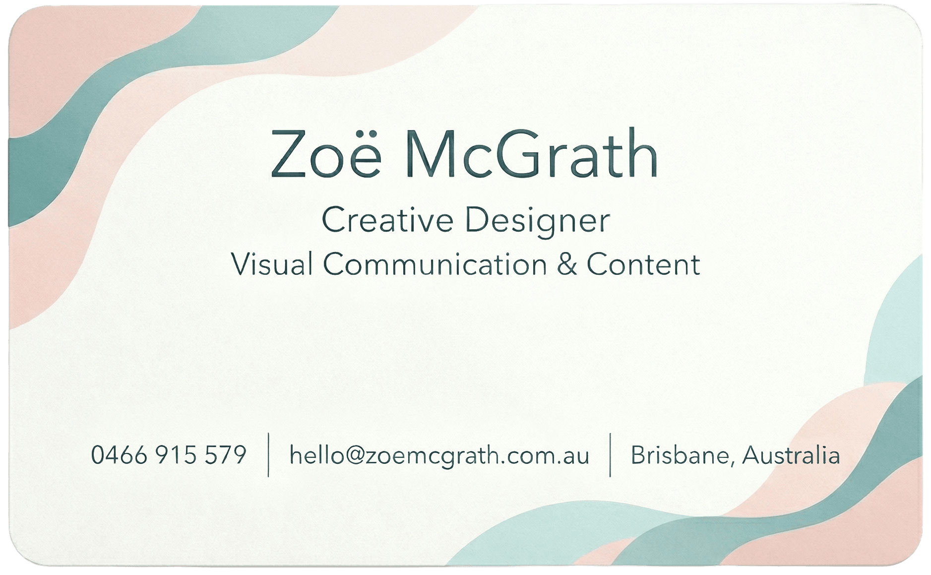 Zoe McGrath business card